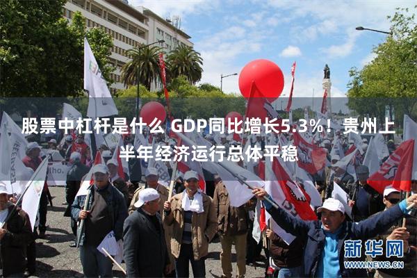 股票中杠杆是什么 GDP同比增长5.3%！贵州上半年经济运行总体平稳