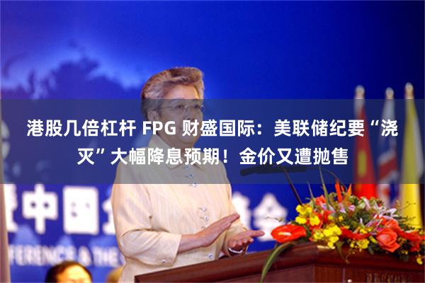 港股几倍杠杆 FPG 财盛国际：美联储纪要“浇灭”大幅降息预期！金价又遭抛售